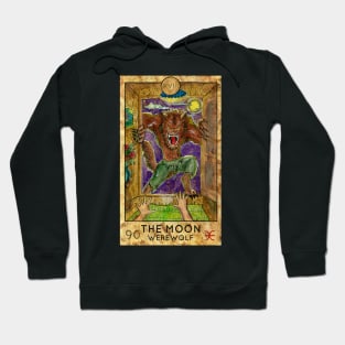 The Moon. Major Arcana Tarot Card. Hoodie